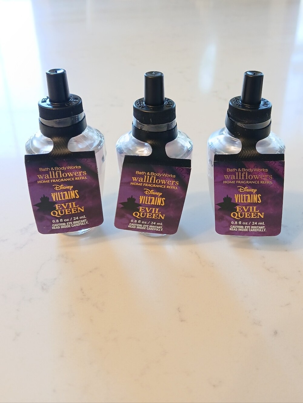 3 Bath Body Works Fragrance Plug-in Wallflower Refills Disney Evil Queen Scent